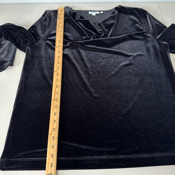 Chicos Black Velvet Cowl Neck Top XL - Picture 7 of 10